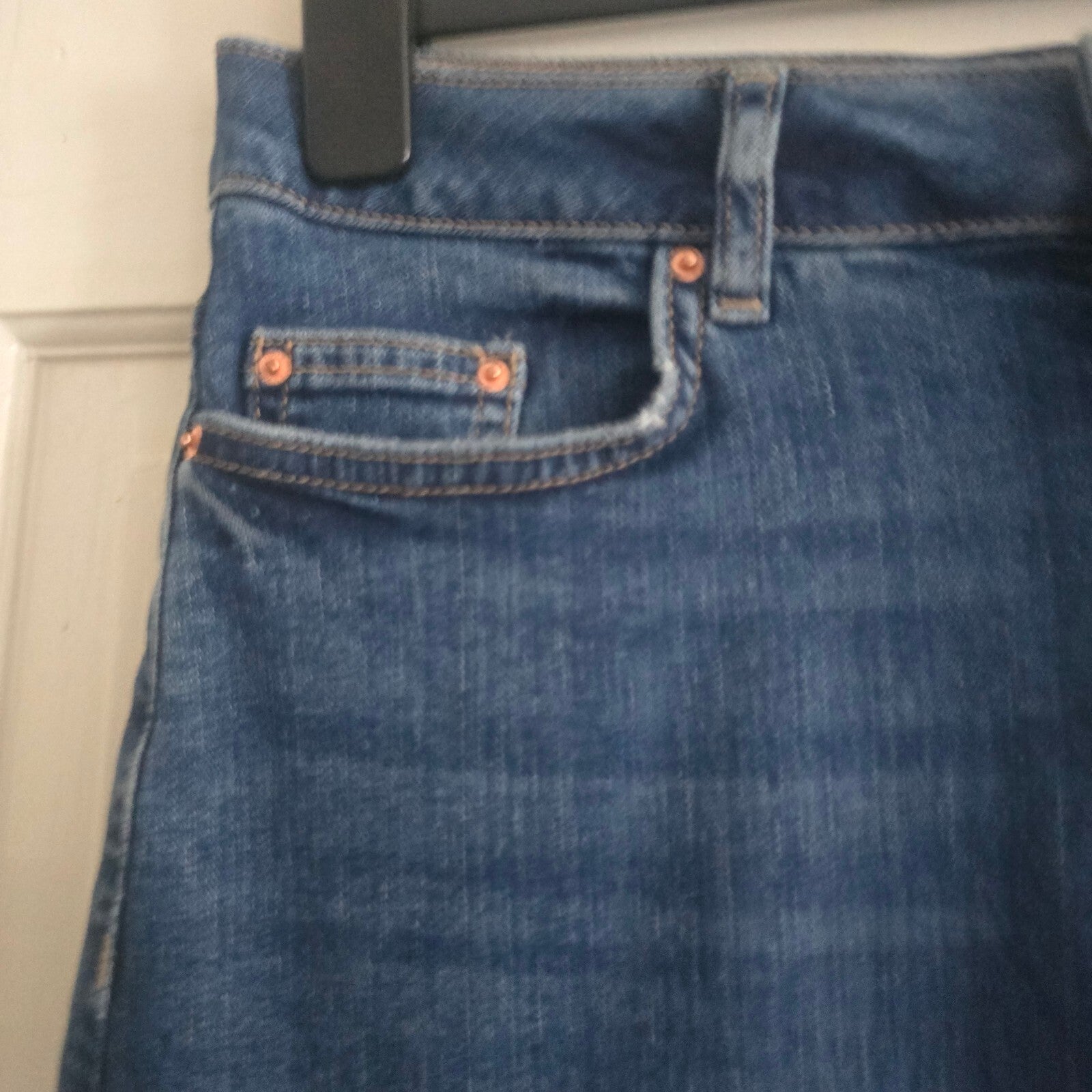 Denim Since 1959 Classic Blue Denim Midi Stretch Skirt Size 10