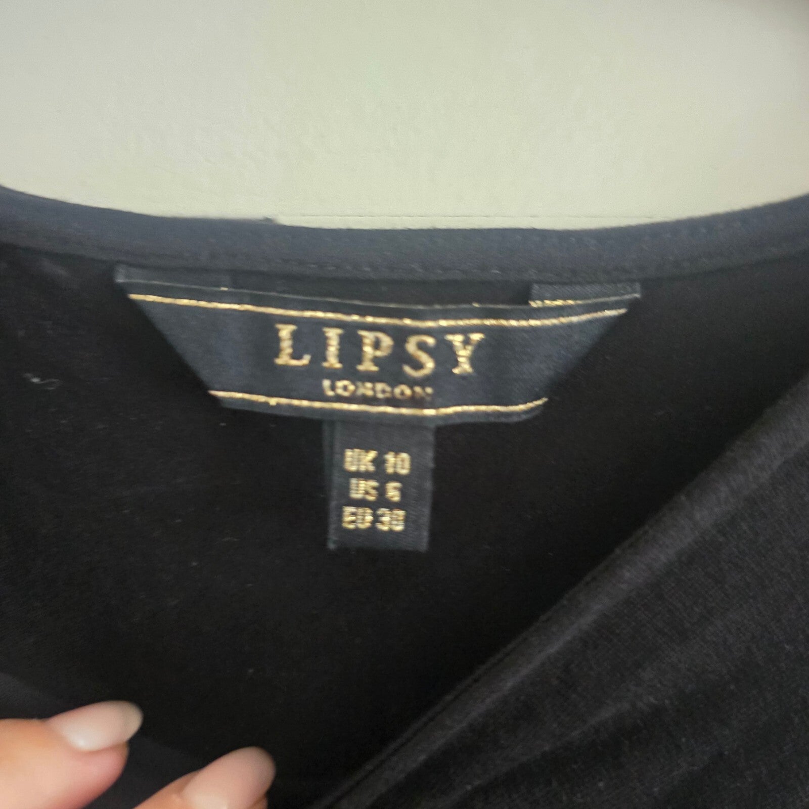 Lipsy London Black Sleeveless Jersey Maxi Dress with Front Knot Detail UK 10