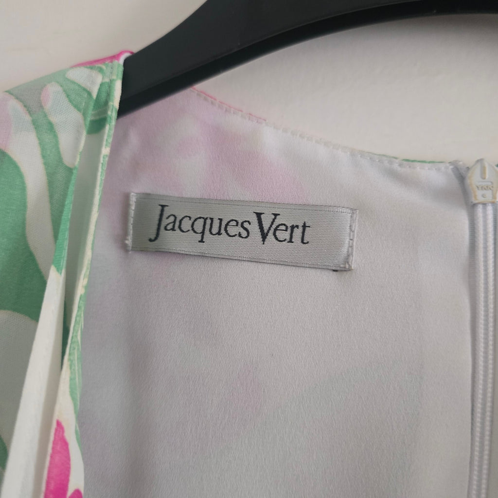 Jacques Vert Floral Wrap Midi Dress UK 12, v neck, wedding, party