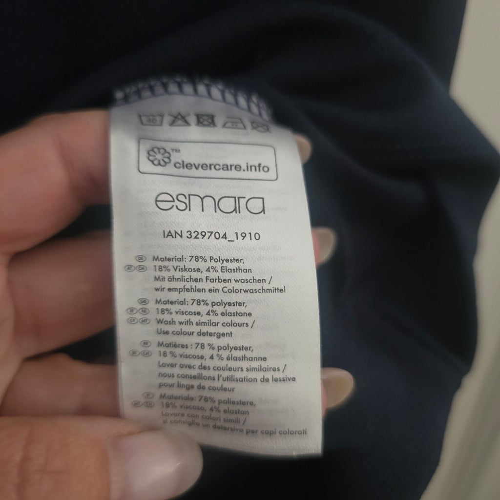 Esmara Navy Blue Knee Length Shift Dress Size S BNWT Jersey thick material