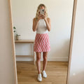 Boden Red and Pink Polka Dot Mini Skirt Size 14