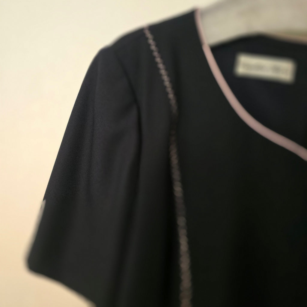 Condici Set Pink and Navy Two-Piece Dress and Dress Coat Set, coord, size 22