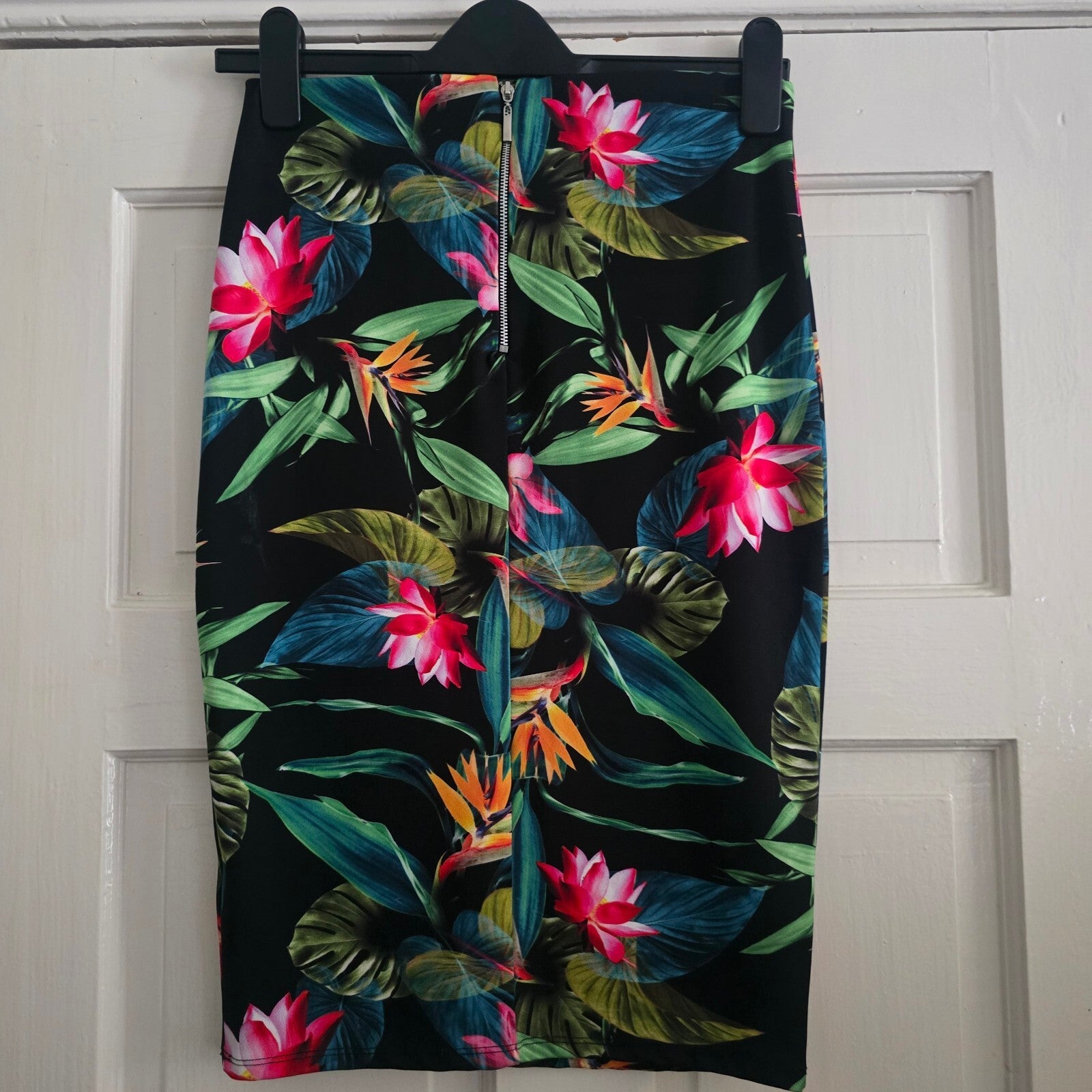 Dorothy Perkins Floral Pencil Skirt UK 8, stretch, bodycon