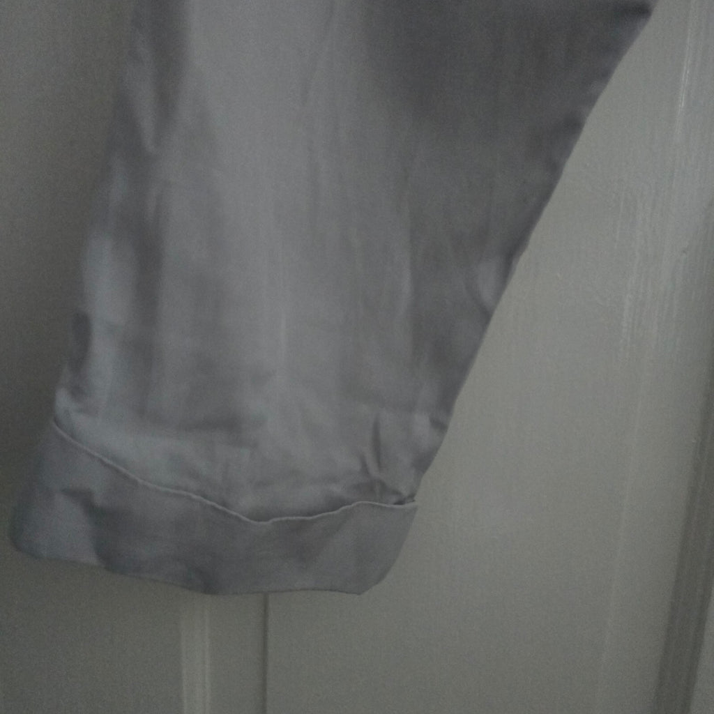 COS Light Grey Tapered Trousers with Hook and Zip Closure size 34 (UK8) turn ups