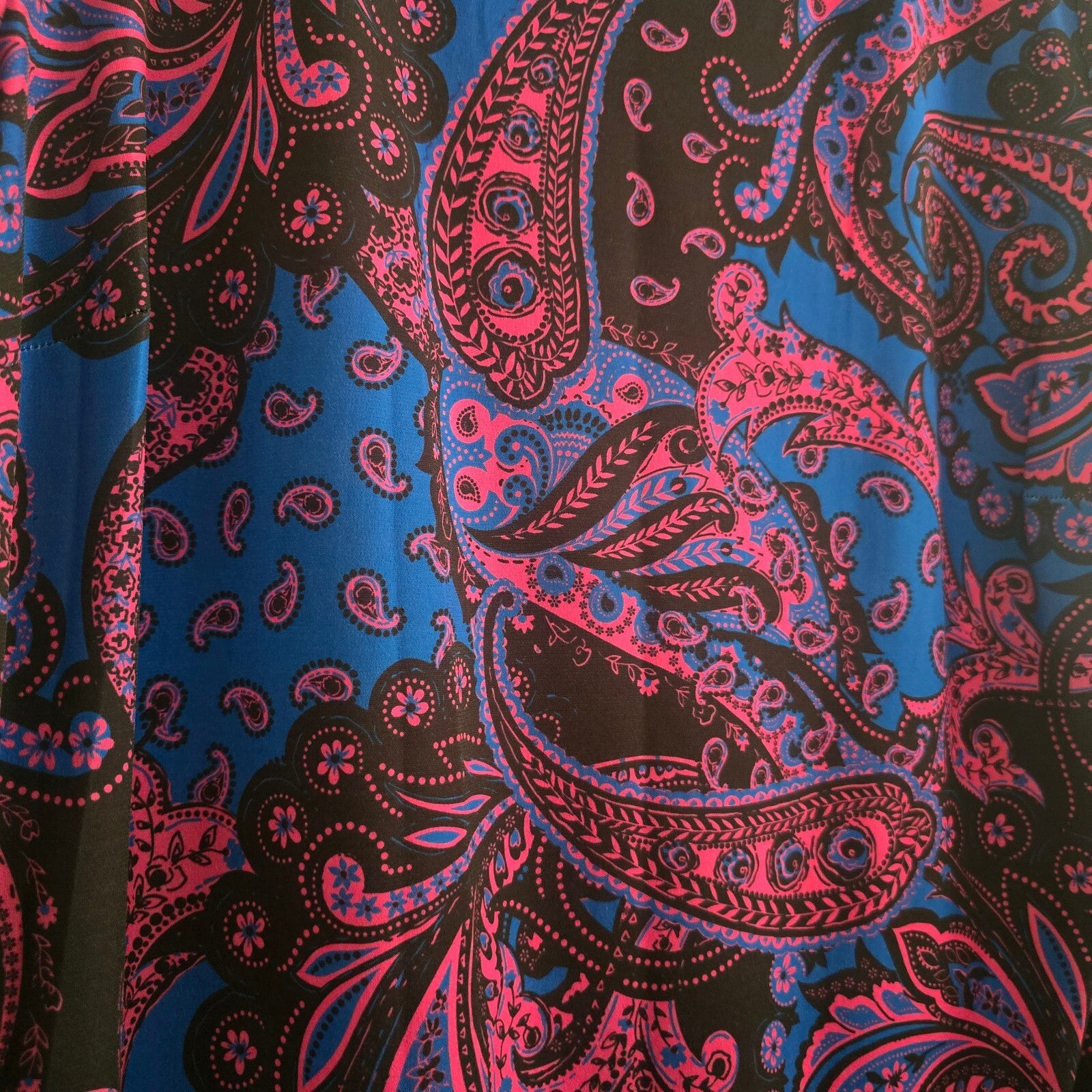 Roman Purple Women's Paisley Print Long Sleeve Dress Size 18