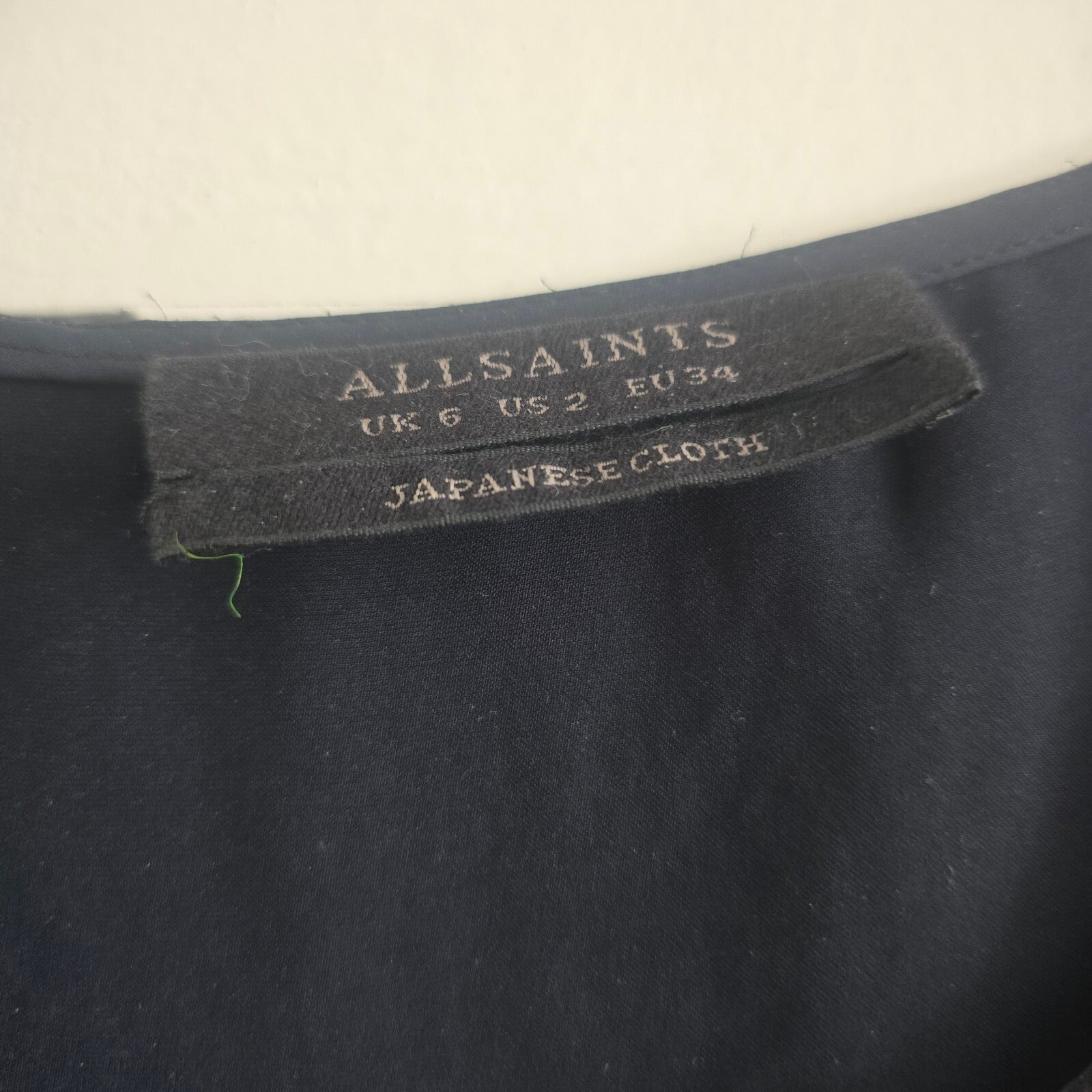 AllSaints Japanese Cloth Black Sleeveless Dress UK 6, style Eala Dress