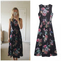 Monsoon Sleeveless Black Floral Maxi Dress with Belt, wedding, summer, glam 8