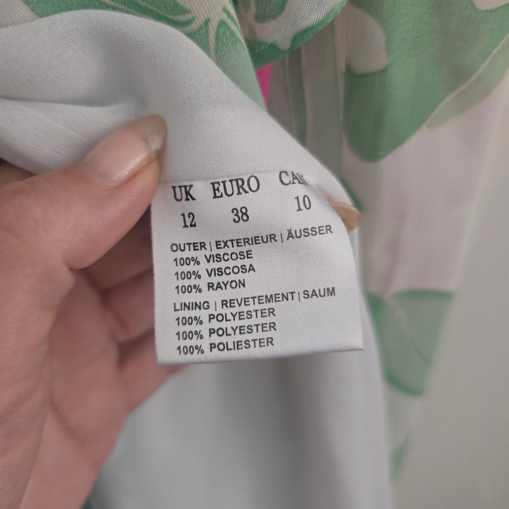 Jacques Vert Floral Wrap Midi Dress UK 12, v neck, wedding, party