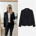 Expresso Women's Black Textured Blazer Size 40, smart, tailored, single breasted