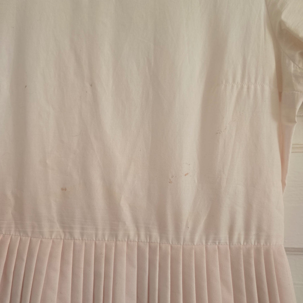 Elegant Pleated COS Dress in Light Pink, whimsical, mid length, size 8