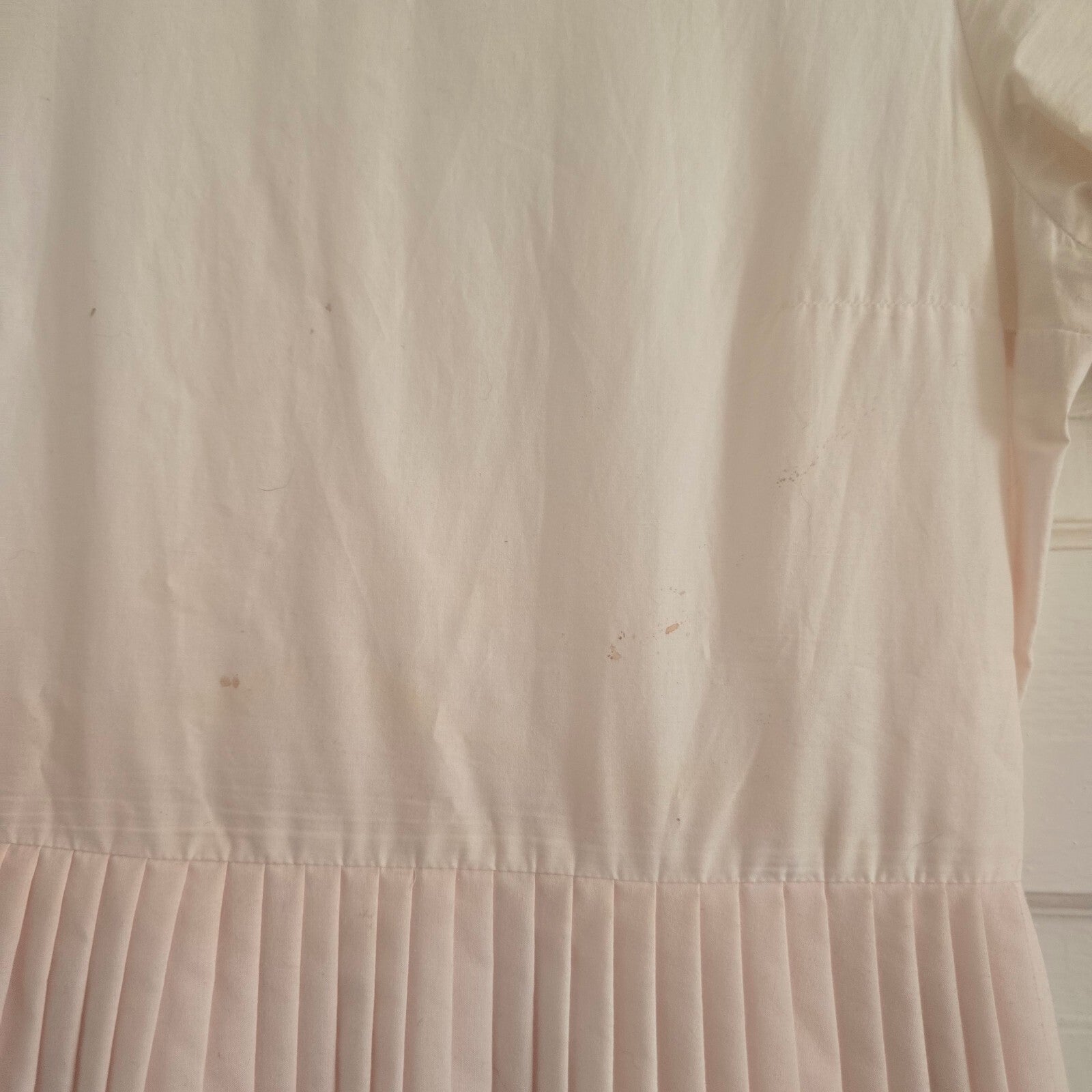 Elegant Pleated COS Dress in Light Pink, whimsical, mid length, size 8