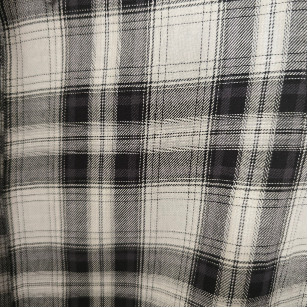 Karen Millen Sleeveless Black and White Checkered Cotton Shirt UK 12, sheer back