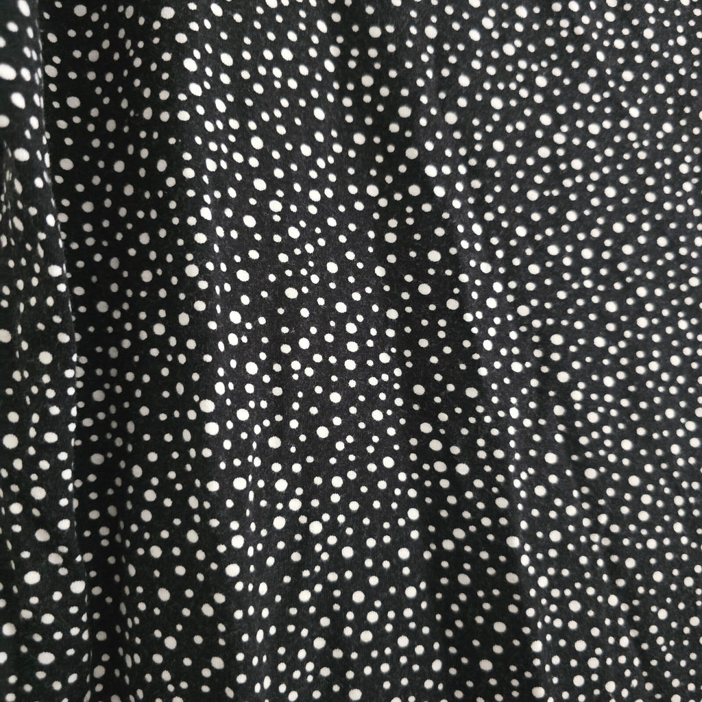 DIDI Black and White Polka Dot Short Sleeve Top Medium