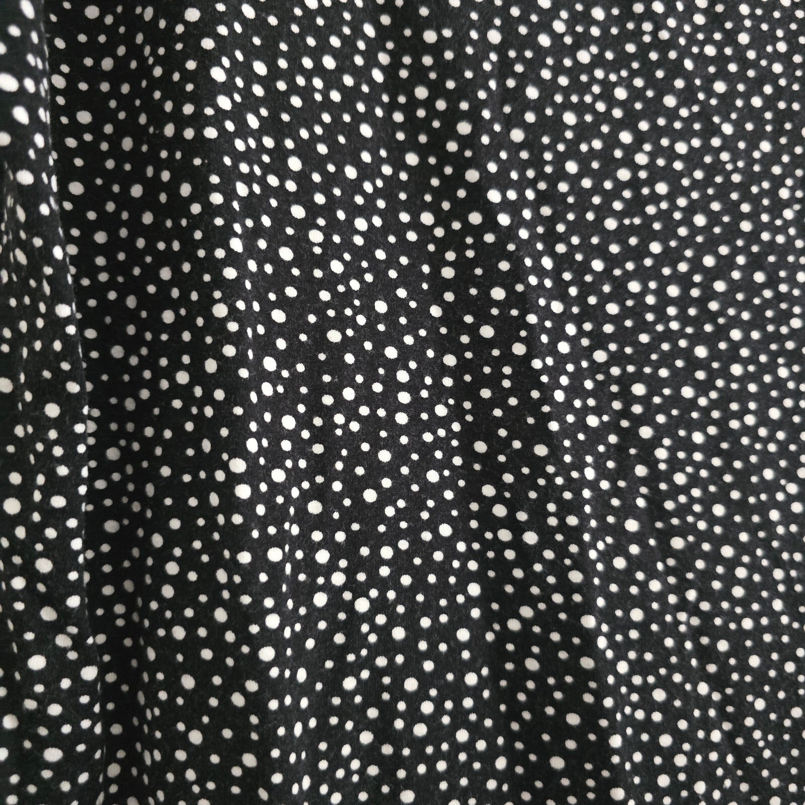 DIDI Black and White Polka Dot Short Sleeve Top Medium