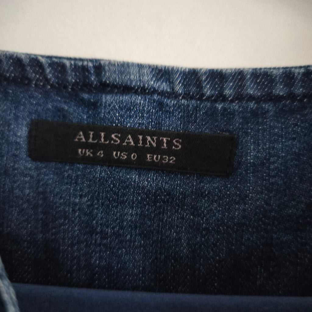 AllSaints Denim Dress UK 4, style Ann, summer, festival, sold out, blogger