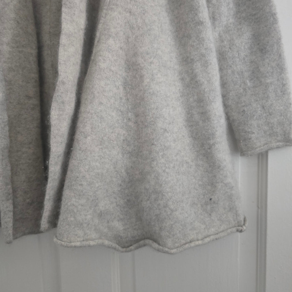 White Company Cashmere Open Front Cardigan Sweater, Size L
