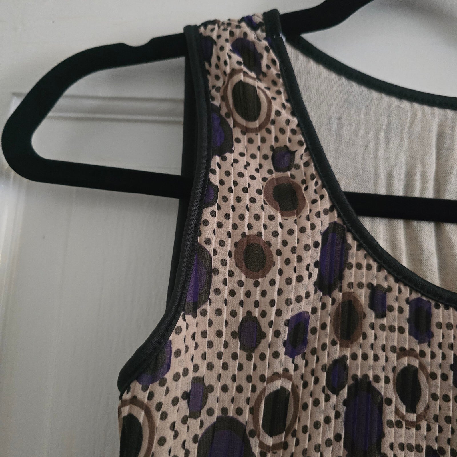 Paisley Sleeveless Patterned Viscose and Elastane Top, ombre, size M relaxed Y2K