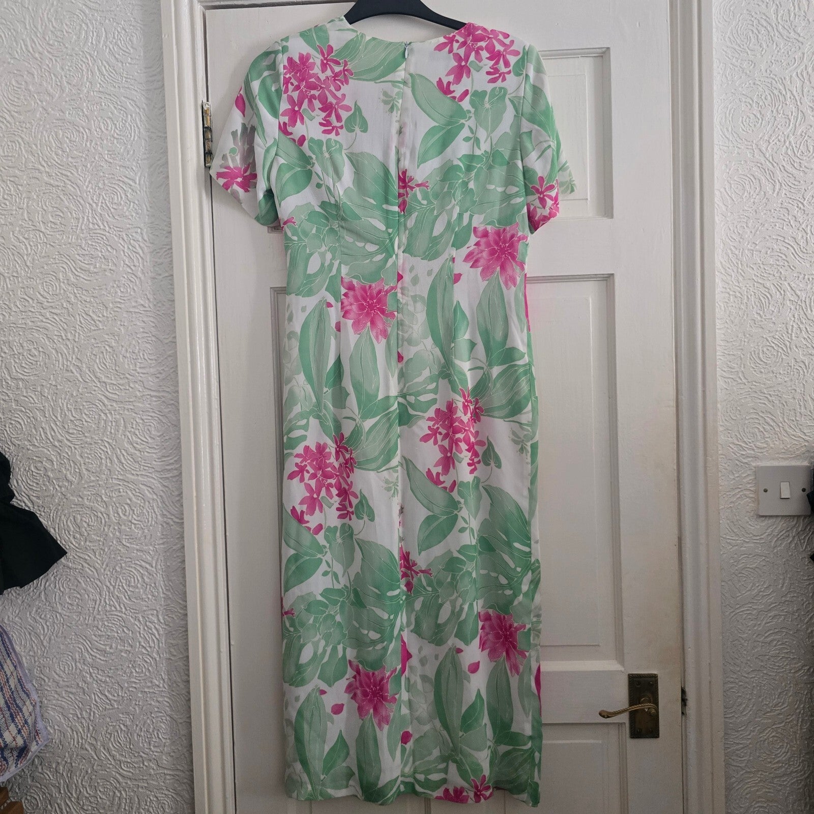 Jacques Vert Floral Wrap Midi Dress UK 12, v neck, wedding, party