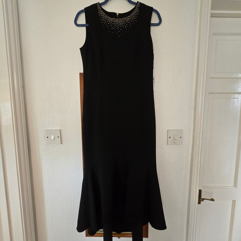 Calvin Klein Sleeveless Embellished High-Low Flounce Dress – BNWT, size 6