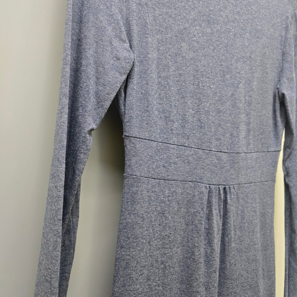 The White Company Blue Viscose Blend Long Sleeve Dress Small, Viscose