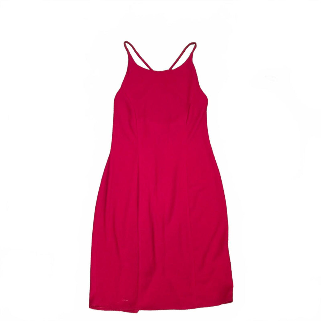 Wallis Red Strappy Back knee length Dress Size 10 work business smart casual criss cross back