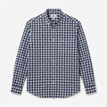 Lacoste Men's Navy and White Check Cotton Button-Down Shirt Size 38