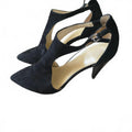 Karen Millen Black Suede Pointed Toe High Heel Shoes Size 39, UK 6