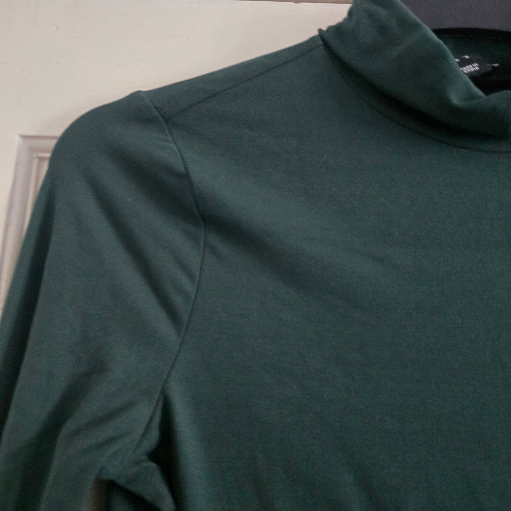 New Look Dark Green Long Sleeve Turtleneck Bodycon Dress UK 12 EU 40 USA 8