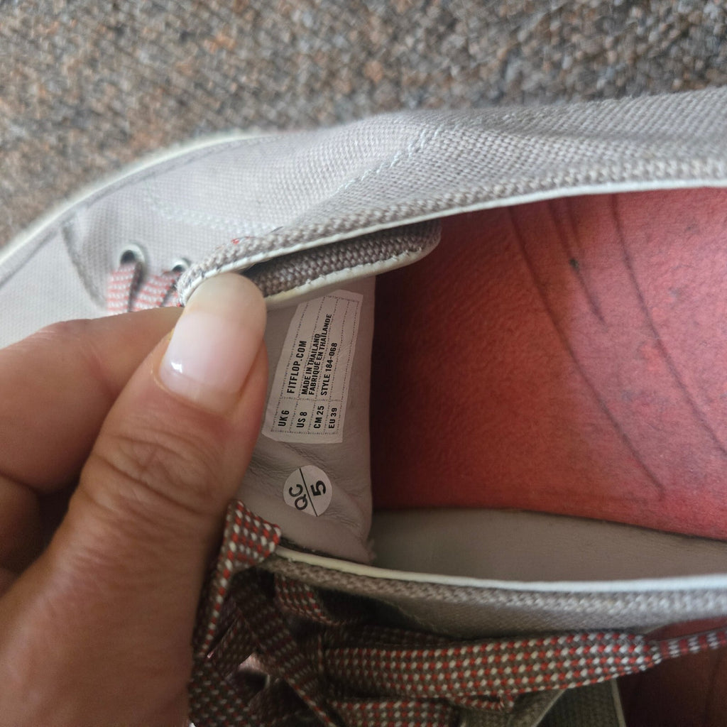 FitFlop Casual Canvas Shoes with Red Soles Size UK 6 / EUR 39