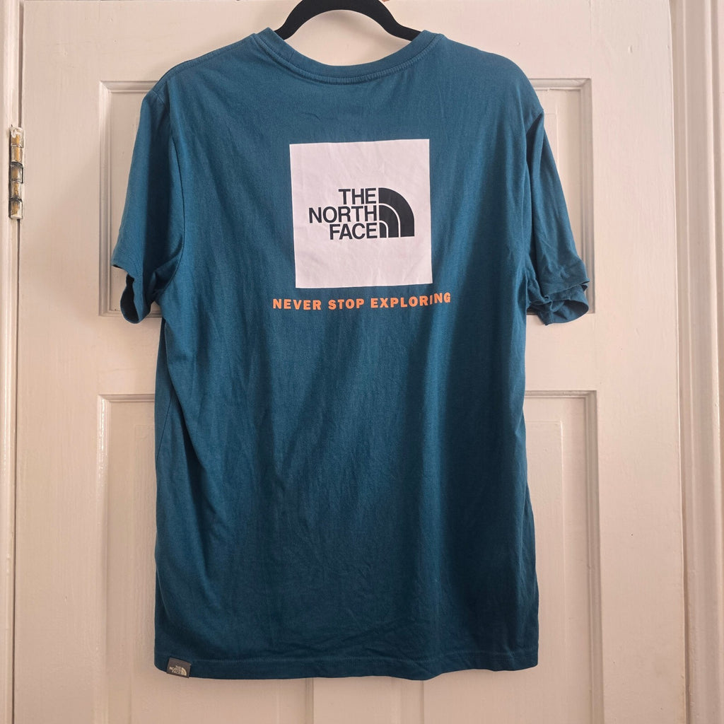 The North Face Men's Blue Graphic Crew Neck T-Shirt, Medium, Premium