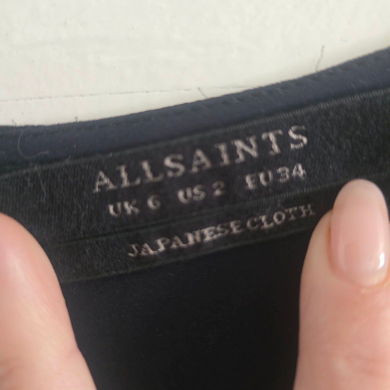 AllSaints Japanese Cloth Black Sleeveless Dress UK 6, style Eala Dress