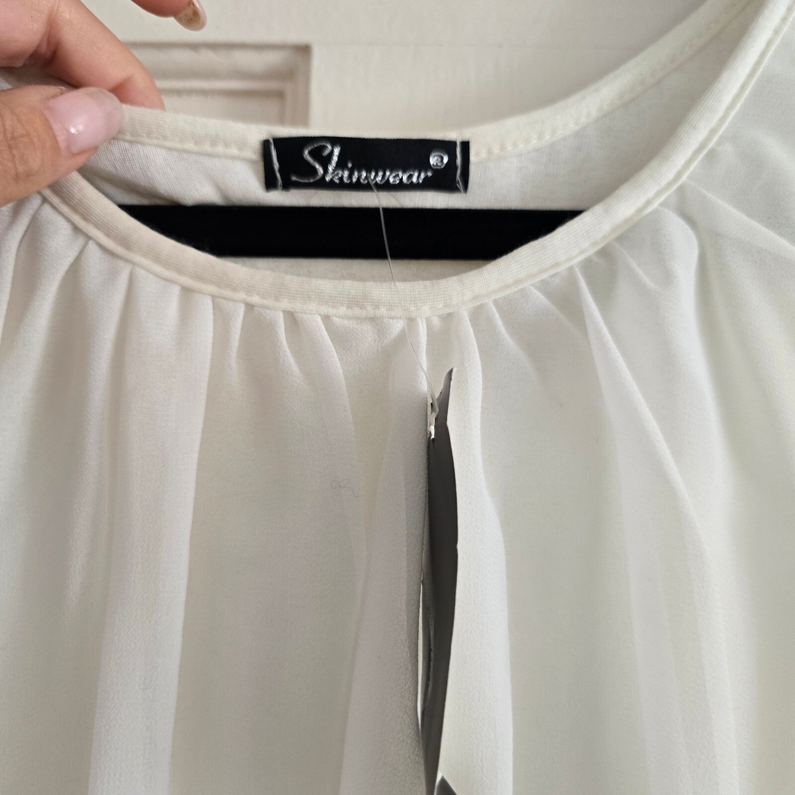 Skinwear Two-Tone Sleeveless Mini Dress Size S, BNWT, drape