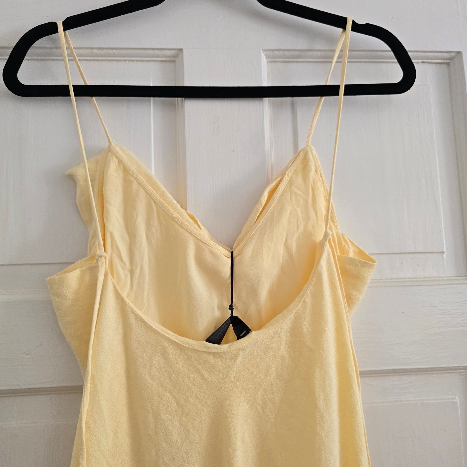Zara Yellow Slip Maxi Long Dress with Spaghetti Straps, Size XS, BNWT