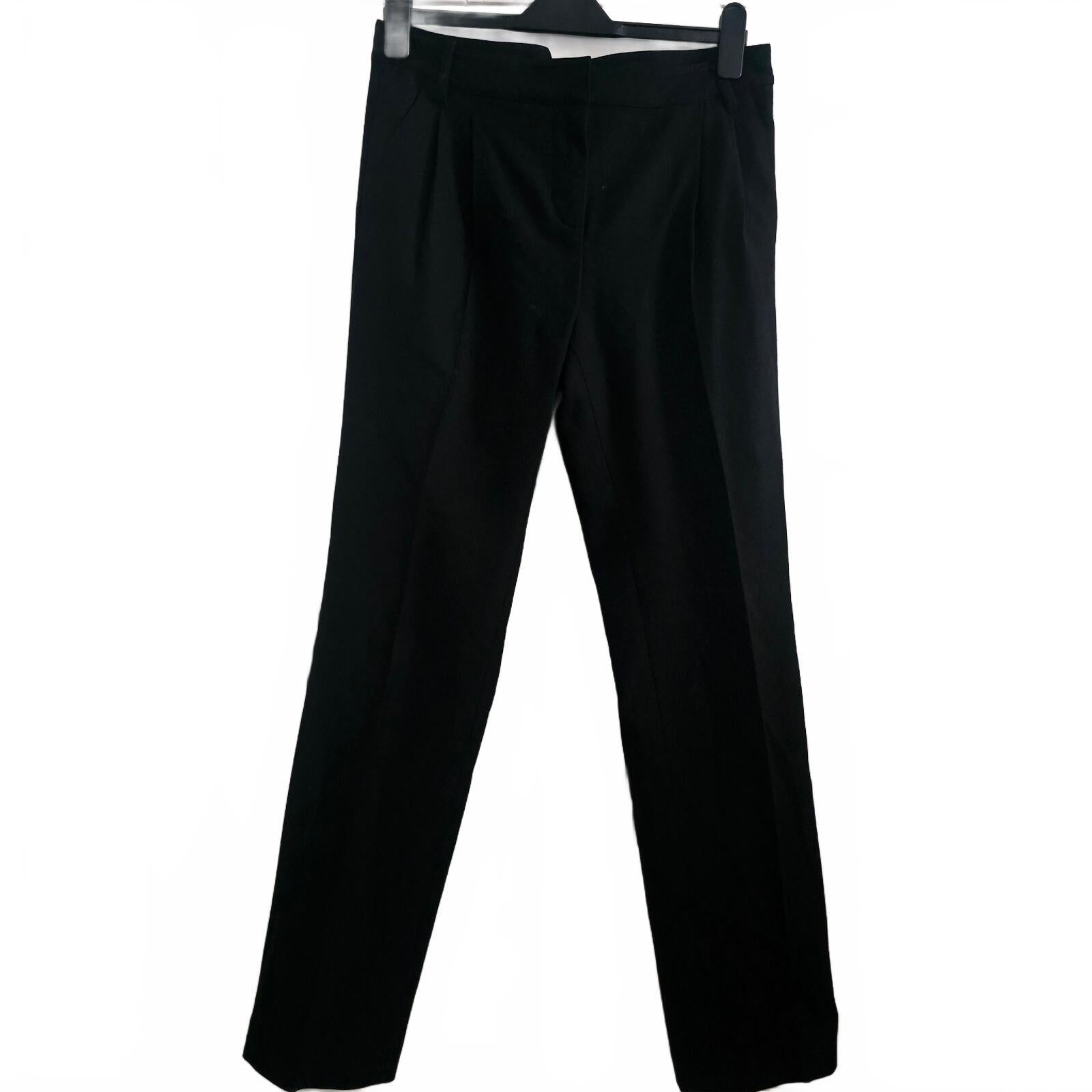 GAP Women's Black Straight Leg Wool Blend Trousers UK 10, smart, tailored
