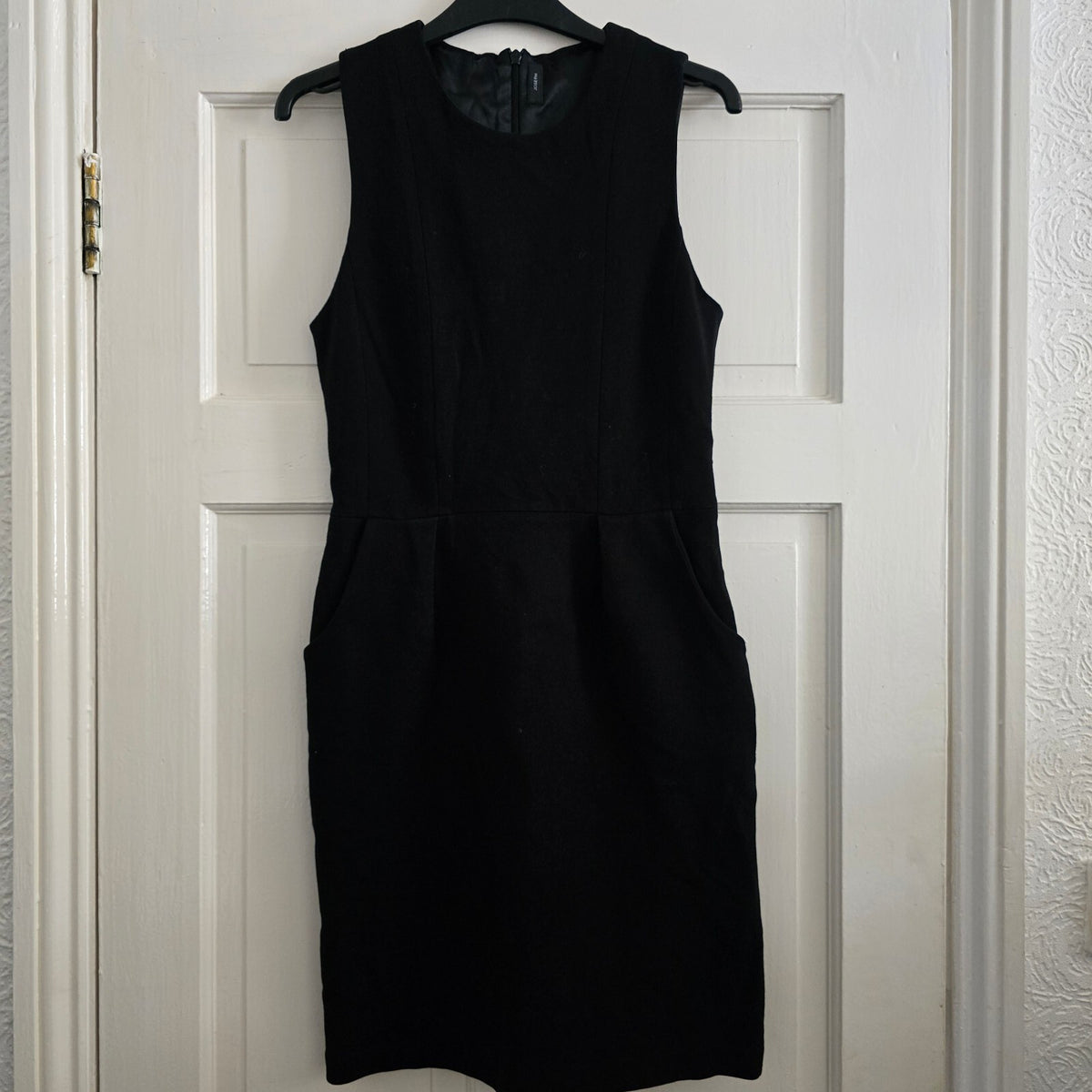 Joseph Black Sleeveless Tailored Dress Size 40/UK 12, designer, vintage
