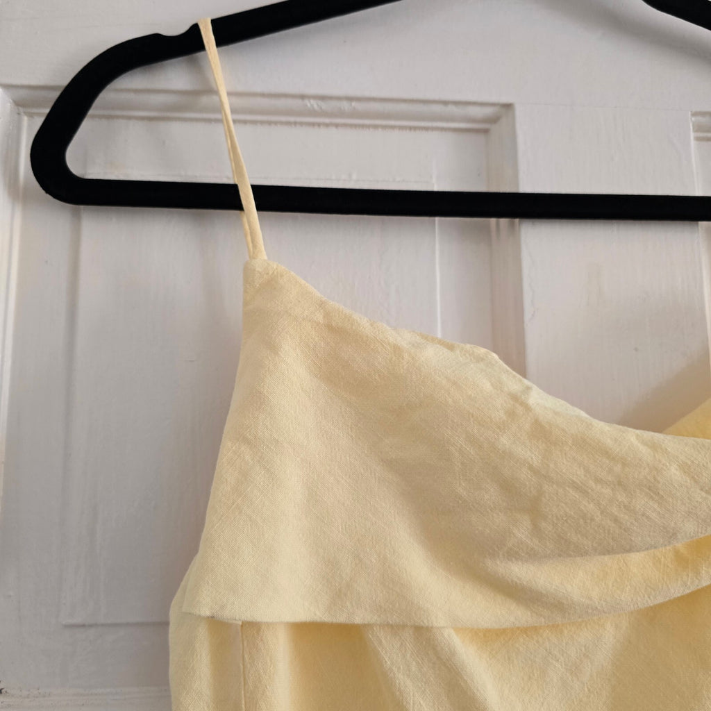Zara Yellow Slip Maxi Long Dress with Spaghetti Straps, Size XS, BNWT