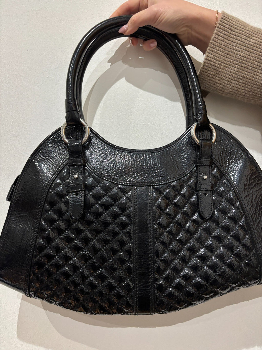 Hobo Black Quilted Leather Handbag