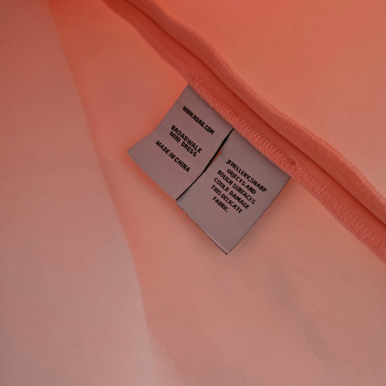 AQ/AQ Coral Pink Fit & Flare Dress UK 8, scuba material