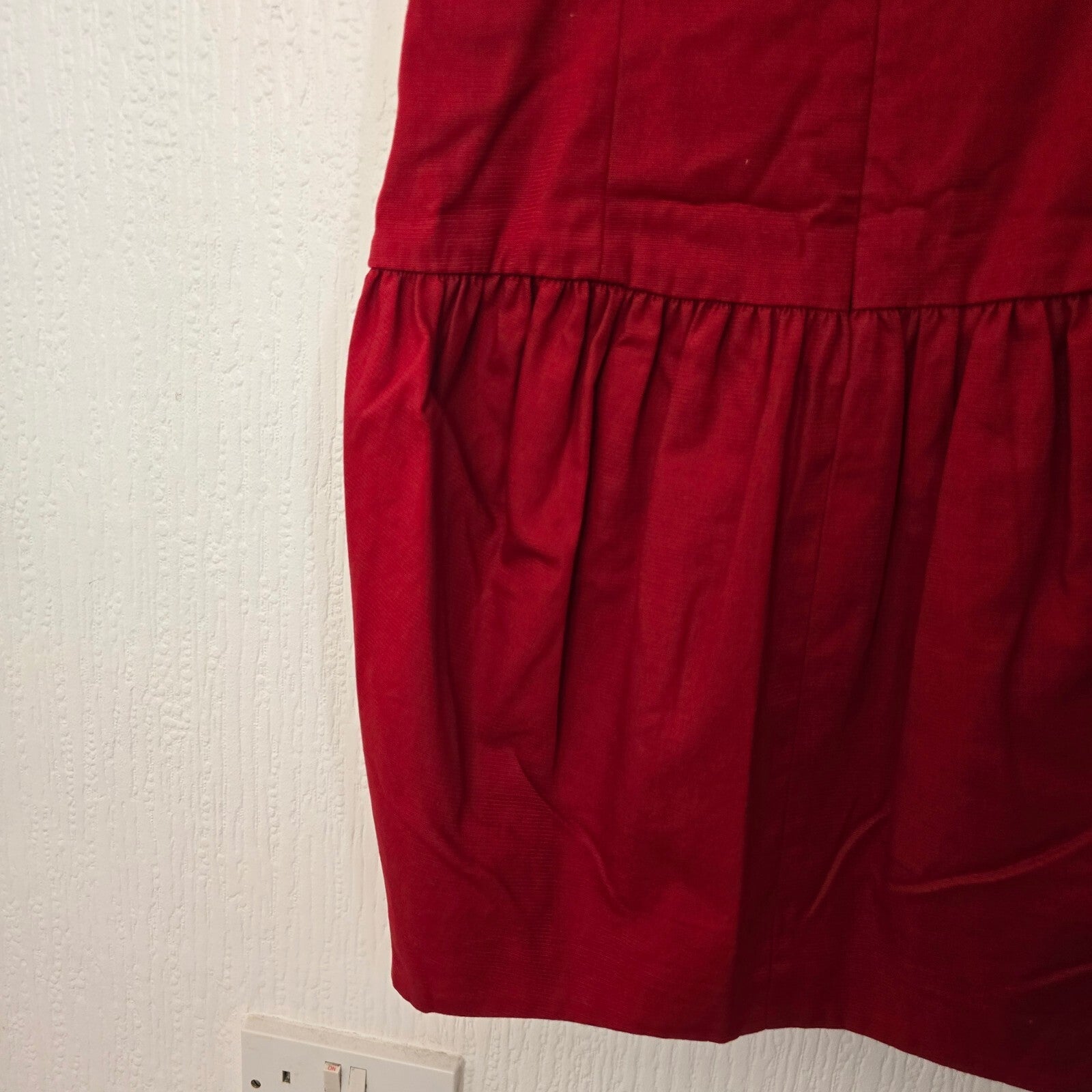 Warehouse Red Sleeveless Drop Waist Dress UK 10