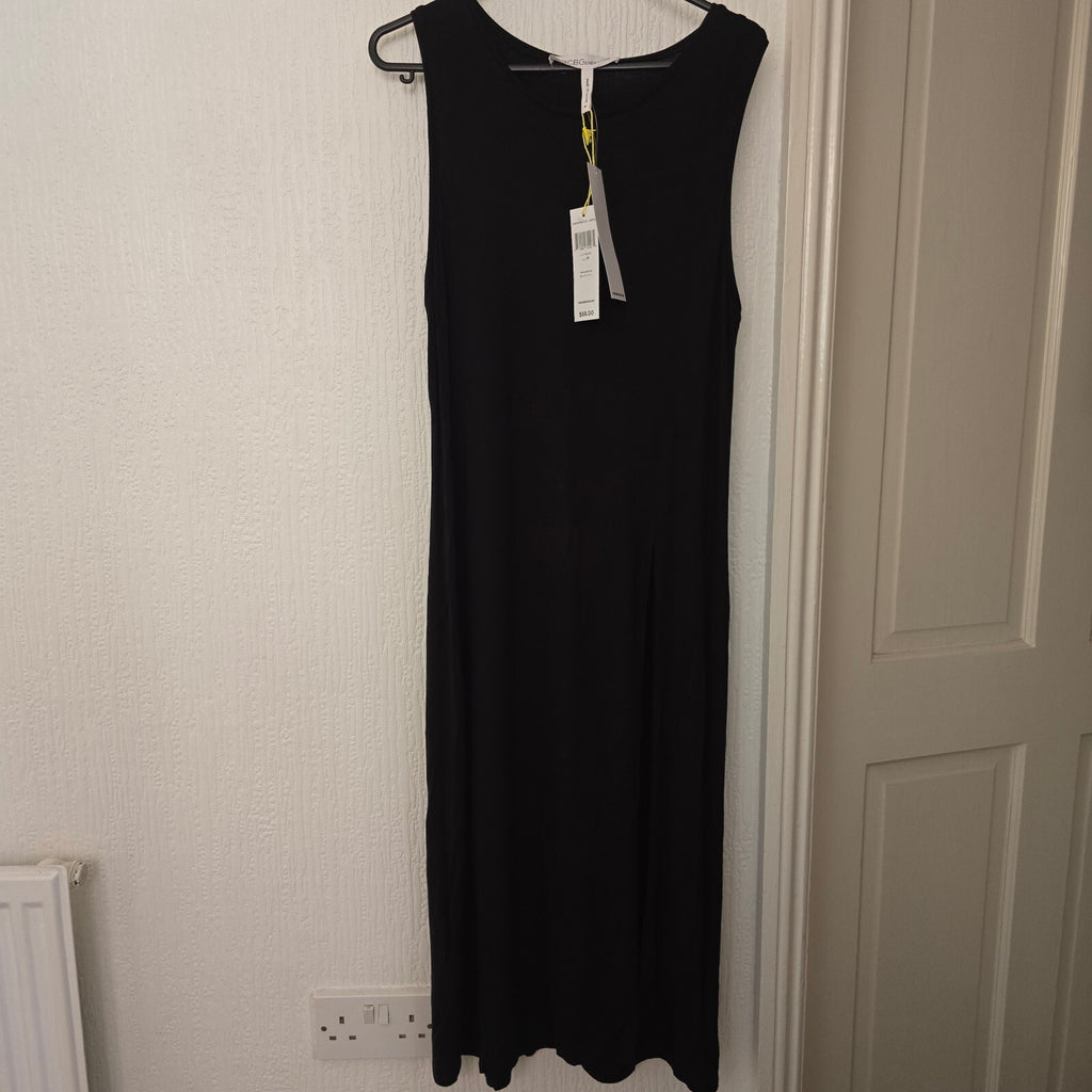 BCBGeneration Black Sleeveless Midi Dress Size M, BNWT, premium luxury