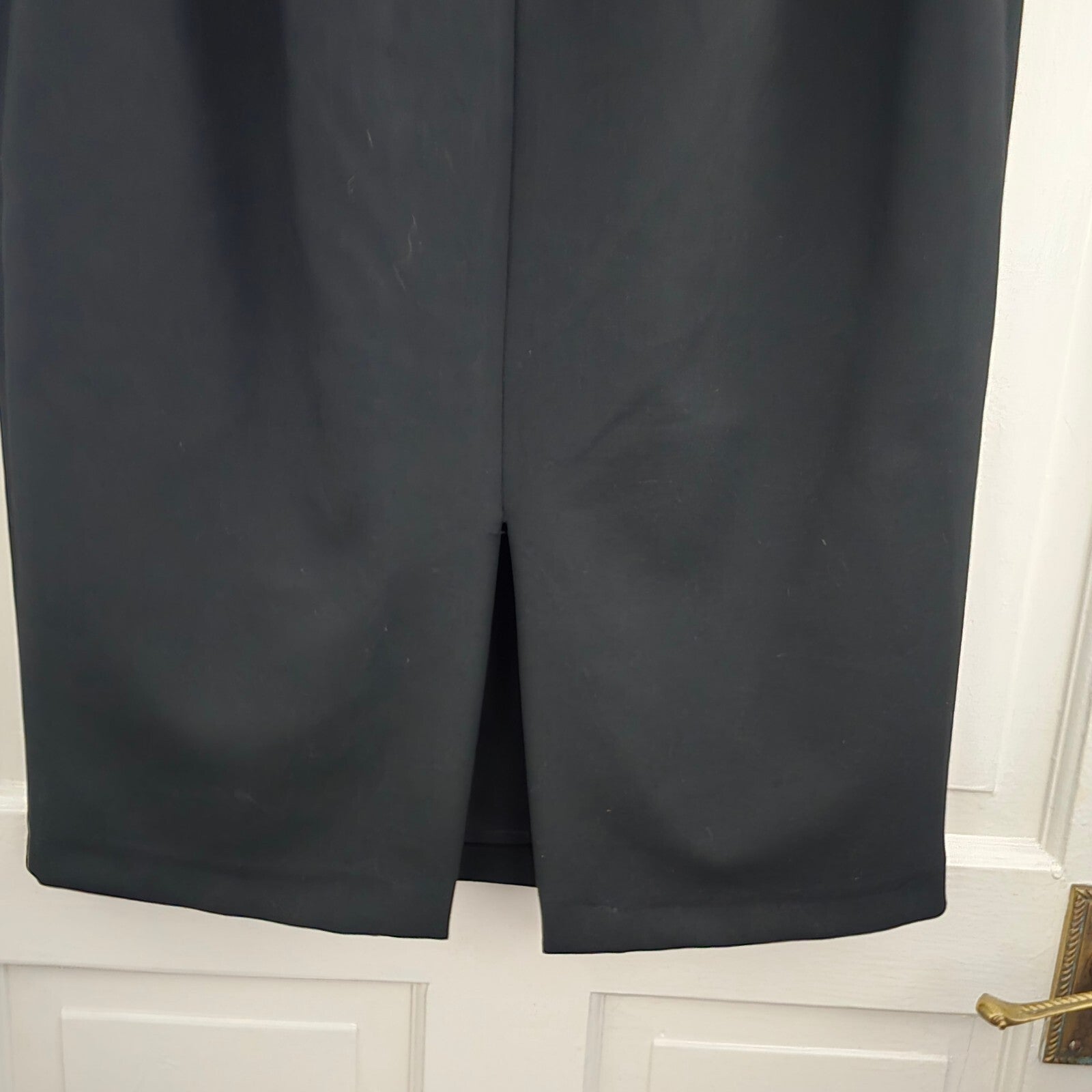M&S Collection Black Sleeveless V-Neck Formal Business Tailored Midi Dress UK 14