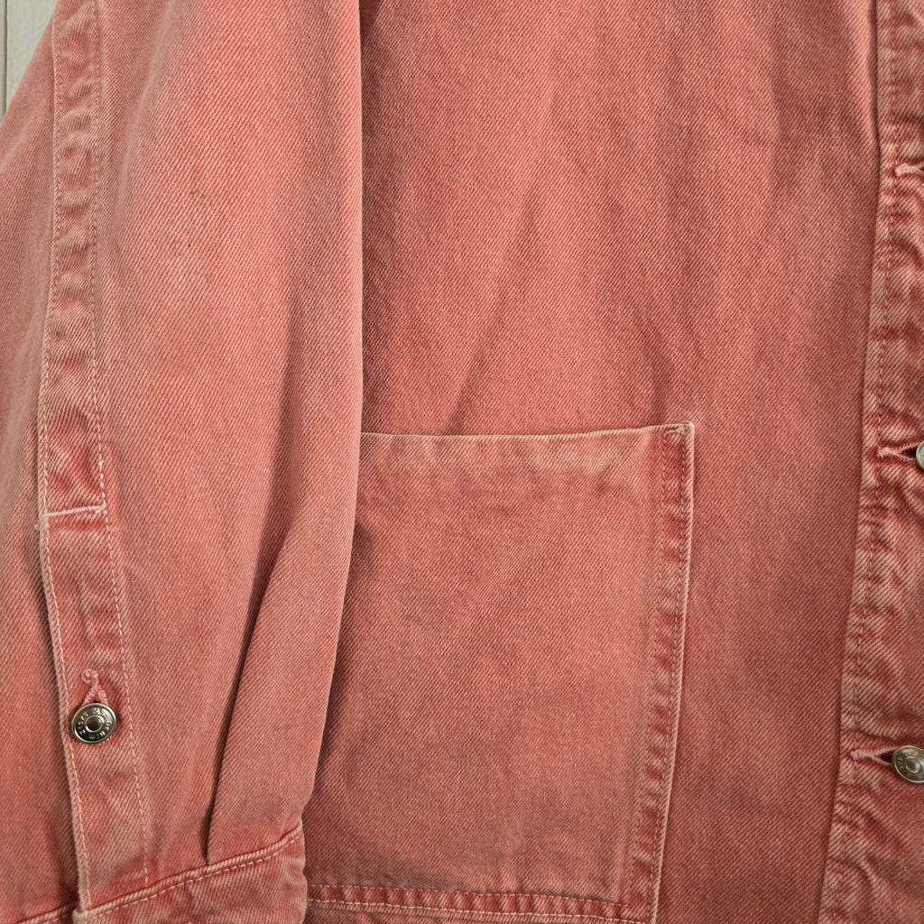 Zara Oversized Pink Denim Jacket, boxy, relaxed, sold out, size L
