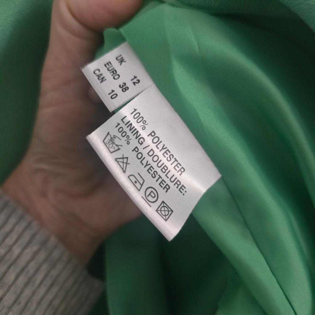 Jacques Vert Mint Green Short Sleeve Blazer Jacket UK Size 12