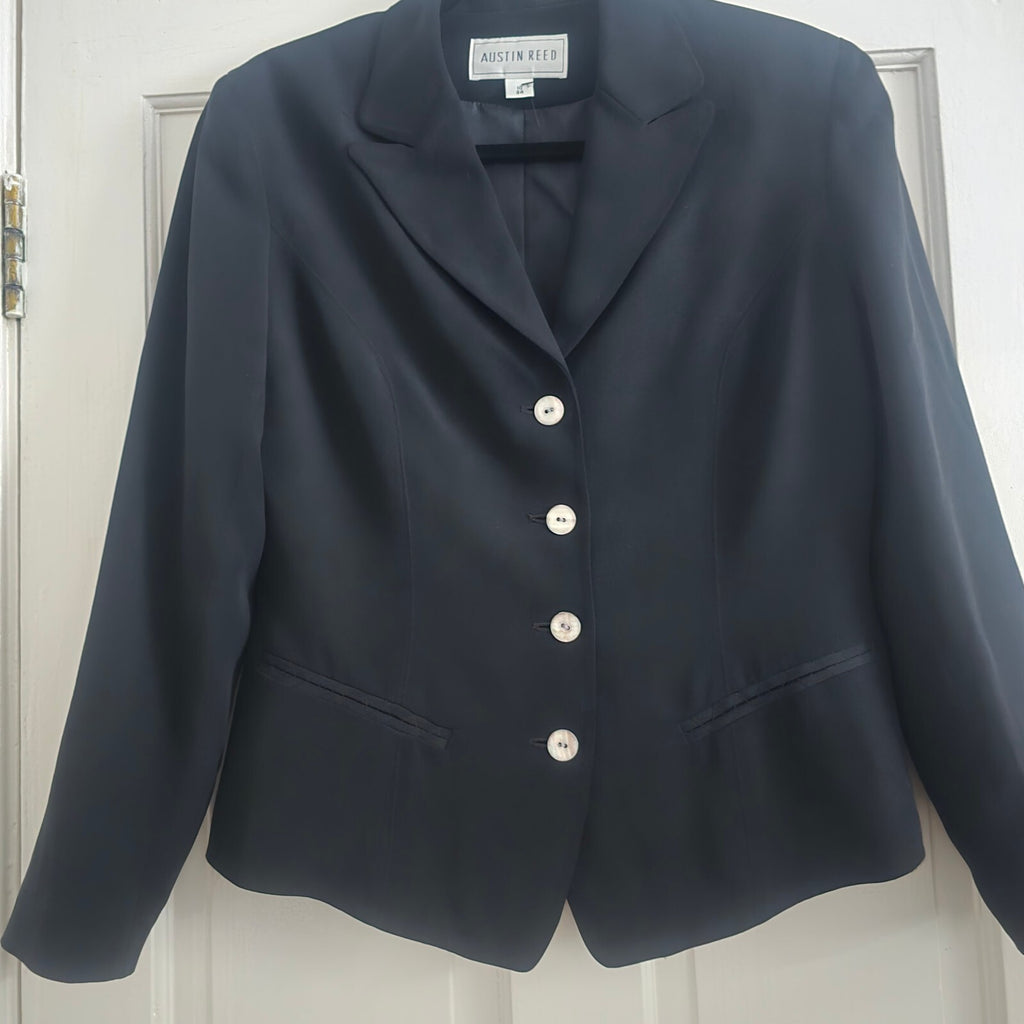 Austin Reed Classic Black Women's Blazer Jacket Size 10 UK