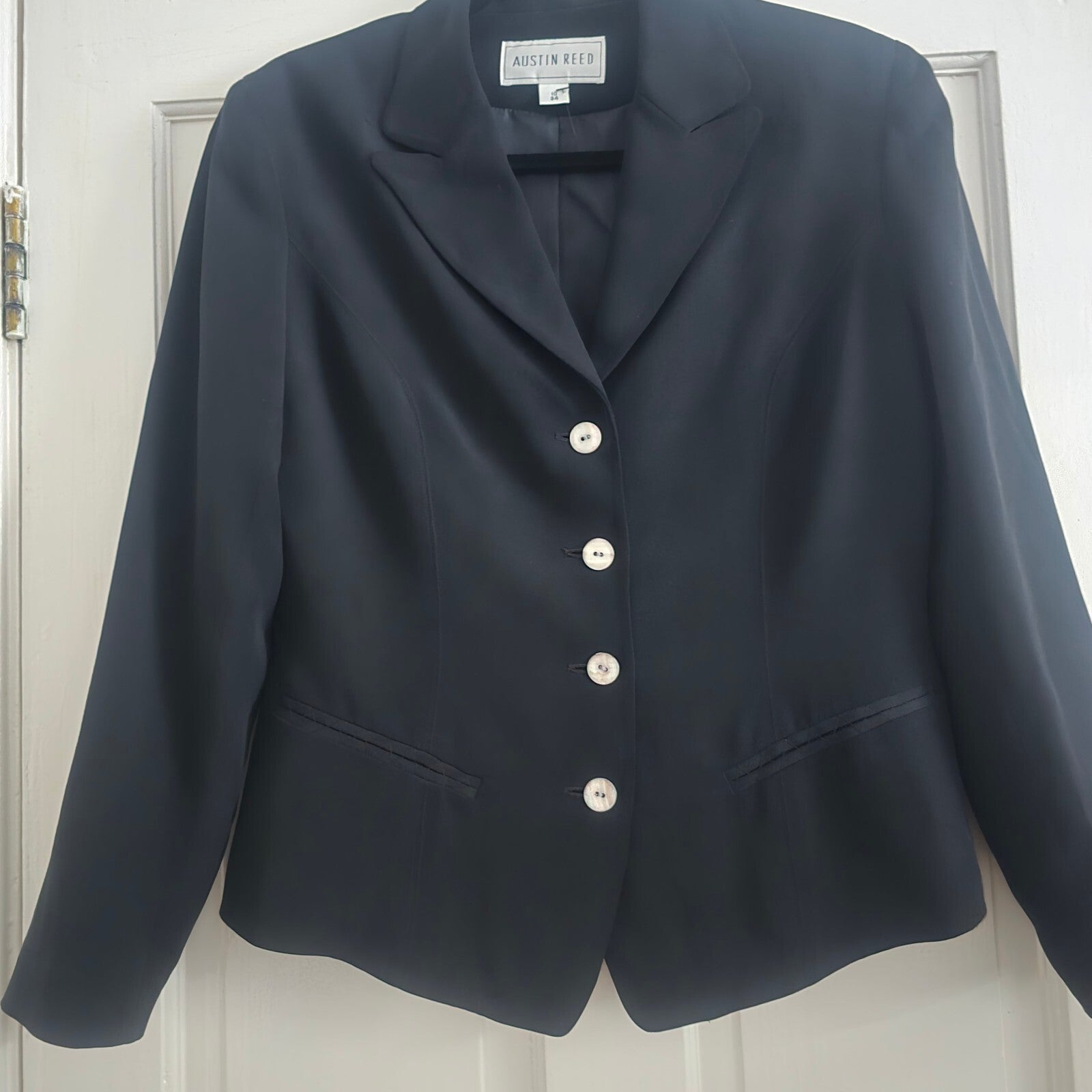 Austin Reed Classic Black Women's Blazer Jacket Size 10 UK