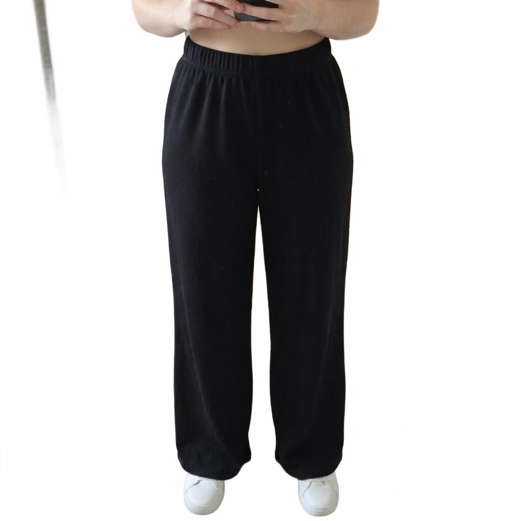 boohoo Black Wide Leg Lounge Pants UK 14