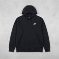 Nike Black Pullover Hoodie with White Logo, Size M, relaxed oversized, unisex