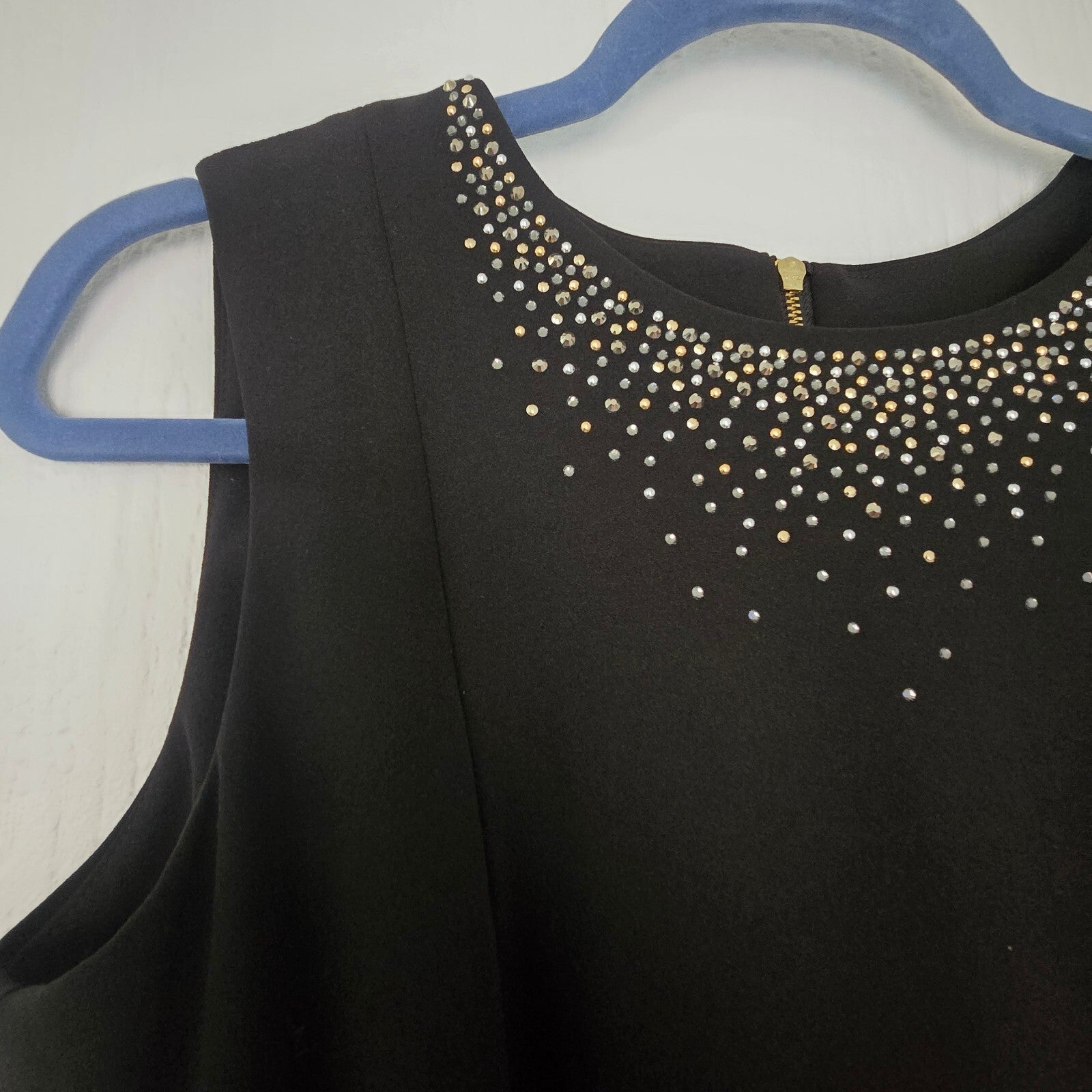 Calvin Klein Sleeveless Embellished High-Low Flounce Dress – BNWT, size 6