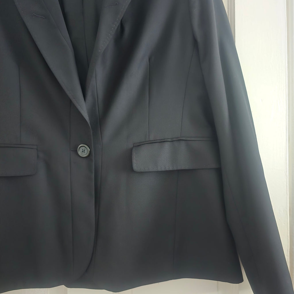 Whistles Black Single-Button Breasted Blazer Jacket UK14 EU42
