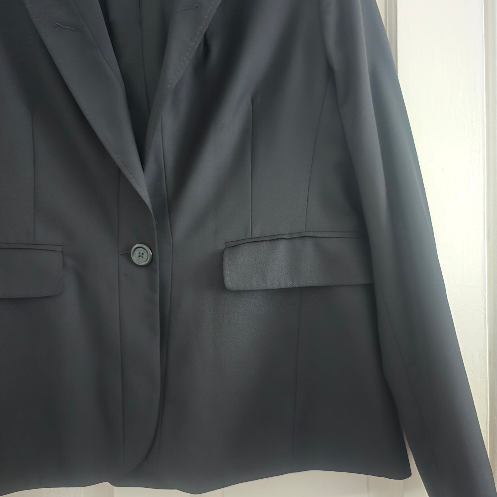 Whistles Black Single-Button Breasted Blazer Jacket UK14 EU42